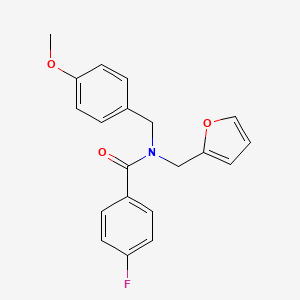 molecular formula C20H18FNO3 B11387715 4-fluoro-N-(furan-2-ylmethyl)-N-(4-methoxybenzyl)benzamide 