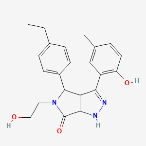 4-(4-ethylphenyl)-5-(2-hydroxyethyl)-3-(2-hydroxy-5-methylphenyl)-4,5-dihydropyrrolo[3,4-c]pyrazol-6(1H)-one