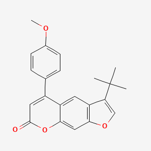 molecular formula C22H20O4 B11387726 3-tert-butyl-5-(4-methoxyphenyl)-7H-furo[3,2-g]chromen-7-one 