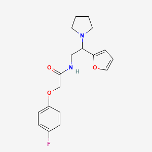 2-(4-fluorophenoxy)-N-[2-(furan-2-yl)-2-(pyrrolidin-1-yl)ethyl]acetamide