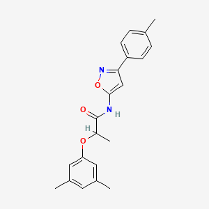 2-(3,5-dimethylphenoxy)-N-[3-(4-methylphenyl)-1,2-oxazol-5-yl]propanamide