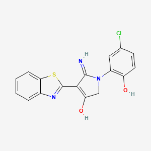 molecular formula C17H12ClN3O2S B11387747 5-amino-4-(benzo[d]thiazol-2-yl)-1-(5-chloro-2-hydroxyphenyl)-1H-pyrrol-3(2H)-one 