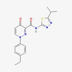 1-(4-ethylphenyl)-4-oxo-N-[5-(propan-2-yl)-1,3,4-thiadiazol-2-yl]-1,4-dihydropyridazine-3-carboxamide