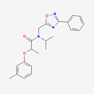 2-(3-methylphenoxy)-N-[(3-phenyl-1,2,4-oxadiazol-5-yl)methyl]-N-(propan-2-yl)propanamide