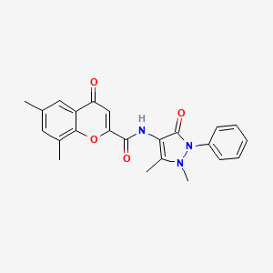 N-(1,5-dimethyl-3-oxo-2-phenyl-2,3-dihydro-1H-pyrazol-4-yl)-6,8-dimethyl-4-oxo-4H-chromene-2-carboxamide