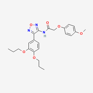 N-[4-(3,4-dipropoxyphenyl)-1,2,5-oxadiazol-3-yl]-2-(4-methoxyphenoxy)acetamide