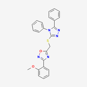 5-{[(4,5-diphenyl-4H-1,2,4-triazol-3-yl)sulfanyl]methyl}-3-(2-methoxyphenyl)-1,2,4-oxadiazole