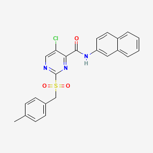 5-chloro-2-[(4-methylbenzyl)sulfonyl]-N-(naphthalen-2-yl)pyrimidine-4-carboxamide