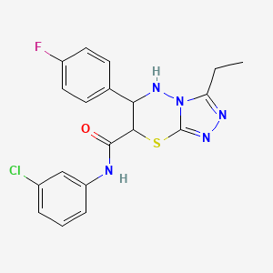 N-(3-chlorophenyl)-3-ethyl-6-(4-fluorophenyl)-6,7-dihydro-5H-[1,2,4]triazolo[3,4-b][1,3,4]thiadiazine-7-carboxamide