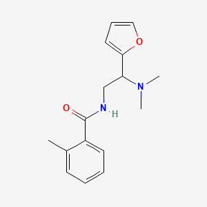 molecular formula C16H20N2O2 B11387866 N-[2-(dimethylamino)-2-(furan-2-yl)ethyl]-2-methylbenzamide 