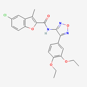 5-chloro-N-[4-(3,4-diethoxyphenyl)-1,2,5-oxadiazol-3-yl]-3-methyl-1-benzofuran-2-carboxamide