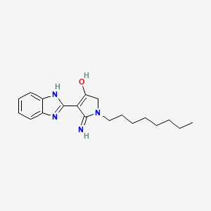 molecular formula C19H26N4O B11387903 5-amino-4-(1H-benzimidazol-2-yl)-1-octyl-1,2-dihydro-3H-pyrrol-3-one 