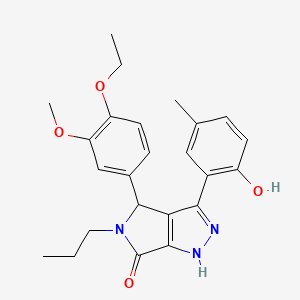 4-(4-ethoxy-3-methoxyphenyl)-3-(2-hydroxy-5-methylphenyl)-5-propyl-4,5-dihydropyrrolo[3,4-c]pyrazol-6(1H)-one