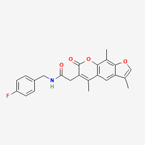 N-(4-fluorobenzyl)-2-(3,5,9-trimethyl-7-oxo-7H-furo[3,2-g]chromen-6-yl)acetamide