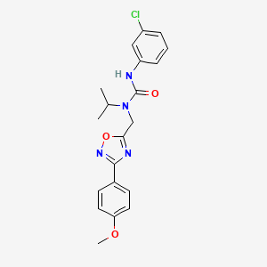 3-(3-Chlorophenyl)-1-{[3-(4-methoxyphenyl)-1,2,4-oxadiazol-5-yl]methyl}-1-propan-2-ylurea