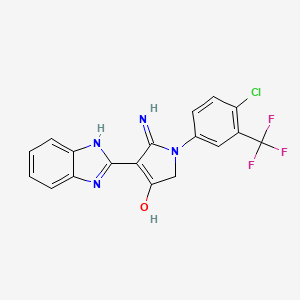 5-amino-4-(1H-benzimidazol-2-yl)-1-[4-chloro-3-(trifluoromethyl)phenyl]-1,2-dihydro-3H-pyrrol-3-one