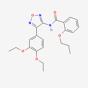 N-[4-(3,4-diethoxyphenyl)-1,2,5-oxadiazol-3-yl]-2-propoxybenzamide