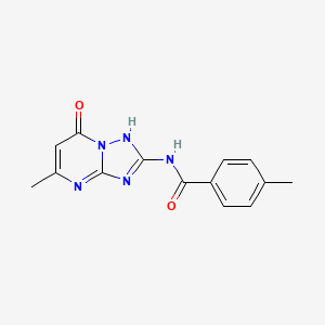 molecular formula C14H13N5O2 B11387963 N-(7-hydroxy-5-methyl[1,2,4]triazolo[1,5-a]pyrimidin-2-yl)-4-methylbenzamide 