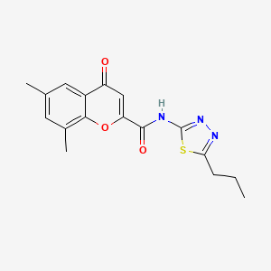 6,8-dimethyl-4-oxo-N-(5-propyl-1,3,4-thiadiazol-2-yl)-4H-chromene-2-carboxamide