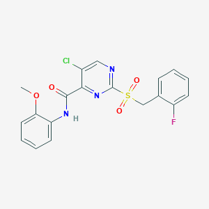 5-chloro-2-[(2-fluorobenzyl)sulfonyl]-N-(2-methoxyphenyl)pyrimidine-4-carboxamide