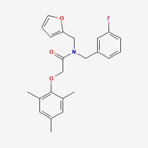 N-(3-fluorobenzyl)-N-(furan-2-ylmethyl)-2-(2,4,6-trimethylphenoxy)acetamide