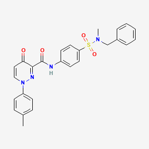 molecular formula C26H24N4O4S B11387988 N-{4-[benzyl(methyl)sulfamoyl]phenyl}-1-(4-methylphenyl)-4-oxo-1,4-dihydropyridazine-3-carboxamide 