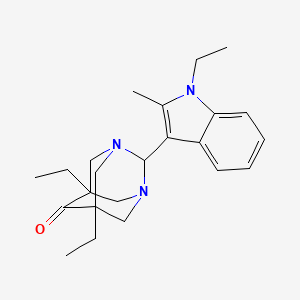 5,7-diethyl-2-(1-ethyl-2-methyl-1H-indol-3-yl)-1,3-diazatricyclo[3.3.1.1~3,7~]decan-6-one