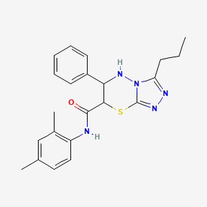 molecular formula C22H25N5OS B11387994 N-(2,4-dimethylphenyl)-6-phenyl-3-propyl-6,7-dihydro-5H-[1,2,4]triazolo[3,4-b][1,3,4]thiadiazine-7-carboxamide 