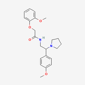 2-(2-methoxyphenoxy)-N-[2-(4-methoxyphenyl)-2-(pyrrolidin-1-yl)ethyl]acetamide