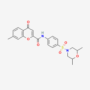 N-{4-[(2,6-dimethylmorpholin-4-yl)sulfonyl]phenyl}-7-methyl-4-oxo-4H-chromene-2-carboxamide