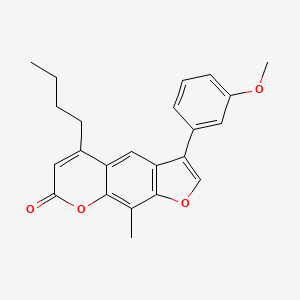 molecular formula C23H22O4 B11388031 5-butyl-3-(3-methoxyphenyl)-9-methyl-7H-furo[3,2-g]chromen-7-one 