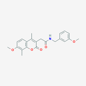 N-(3-methoxybenzyl)-2-(7-methoxy-4,8-dimethyl-2-oxo-2H-chromen-3-yl)acetamide