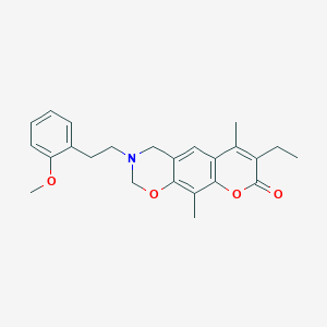 7-ethyl-3-[2-(2-methoxyphenyl)ethyl]-6,10-dimethyl-3,4-dihydro-2H,8H-chromeno[6,7-e][1,3]oxazin-8-one