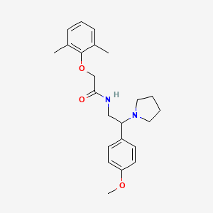 molecular formula C23H30N2O3 B11388042 2-(2,6-dimethylphenoxy)-N-[2-(4-methoxyphenyl)-2-(pyrrolidin-1-yl)ethyl]acetamide 