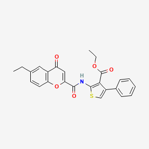 ethyl 2-{[(6-ethyl-4-oxo-4H-chromen-2-yl)carbonyl]amino}-4-phenylthiophene-3-carboxylate