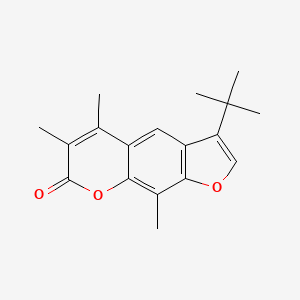 molecular formula C18H20O3 B11388094 3-tert-butyl-5,6,9-trimethyl-7H-furo[3,2-g]chromen-7-one 