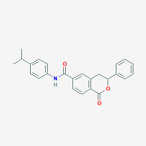 1-oxo-3-phenyl-N-[4-(propan-2-yl)phenyl]-3,4-dihydro-1H-isochromene-6-carboxamide