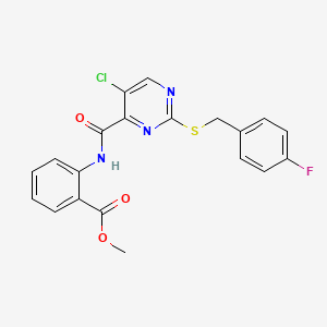 Methyl 2-[({5-chloro-2-[(4-fluorobenzyl)thio]pyrimidin-4-yl}carbonyl)amino]benzoate