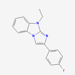 molecular formula C17H14FN3 B11388104 9-ethyl-2-(4-fluorophenyl)-9H-imidazo[1,2-a]benzimidazole 