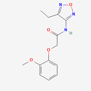 molecular formula C13H15N3O4 B11388150 N-(4-ethyl-1,2,5-oxadiazol-3-yl)-2-(2-methoxyphenoxy)acetamide 