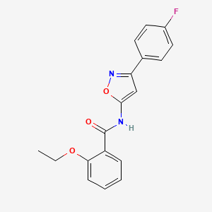 molecular formula C18H15FN2O3 B11388152 2-ethoxy-N-[3-(4-fluorophenyl)-1,2-oxazol-5-yl]benzamide 