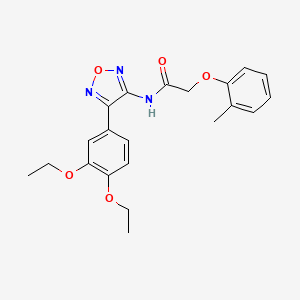 N-[4-(3,4-diethoxyphenyl)-1,2,5-oxadiazol-3-yl]-2-(2-methylphenoxy)acetamide