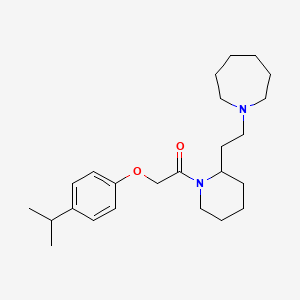 molecular formula C24H38N2O2 B11388186 1-{2-[2-(Azepan-1-yl)ethyl]piperidin-1-yl}-2-[4-(propan-2-yl)phenoxy]ethanone 