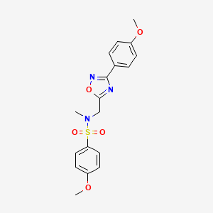 4-methoxy-N-{[3-(4-methoxyphenyl)-1,2,4-oxadiazol-5-yl]methyl}-N-methylbenzenesulfonamide