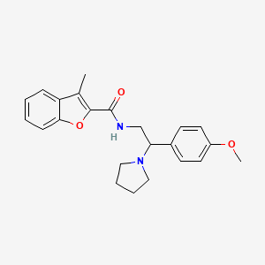 N-[2-(4-methoxyphenyl)-2-(pyrrolidin-1-yl)ethyl]-3-methyl-1-benzofuran-2-carboxamide