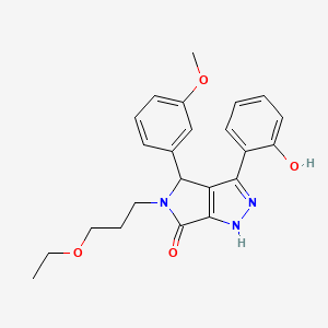 5-(3-ethoxypropyl)-3-(2-hydroxyphenyl)-4-(3-methoxyphenyl)-4,5-dihydropyrrolo[3,4-c]pyrazol-6(1H)-one