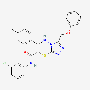 N-(3-chlorophenyl)-6-(4-methylphenyl)-3-(phenoxymethyl)-6,7-dihydro-5H-[1,2,4]triazolo[3,4-b][1,3,4]thiadiazine-7-carboxamide