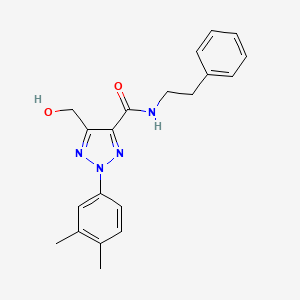 2-(3,4-dimethylphenyl)-5-(hydroxymethyl)-N-(2-phenylethyl)-2H-1,2,3-triazole-4-carboxamide