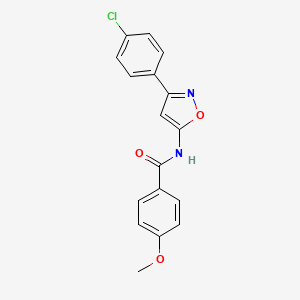 N-[3-(4-chlorophenyl)-1,2-oxazol-5-yl]-4-methoxybenzamide