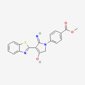 methyl 4-[5-amino-4-(1,3-benzothiazol-2-yl)-3-oxo-2,3-dihydro-1H-pyrrol-1-yl]benzoate